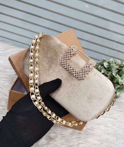 Bridal Fancy Clutch Front Buckle