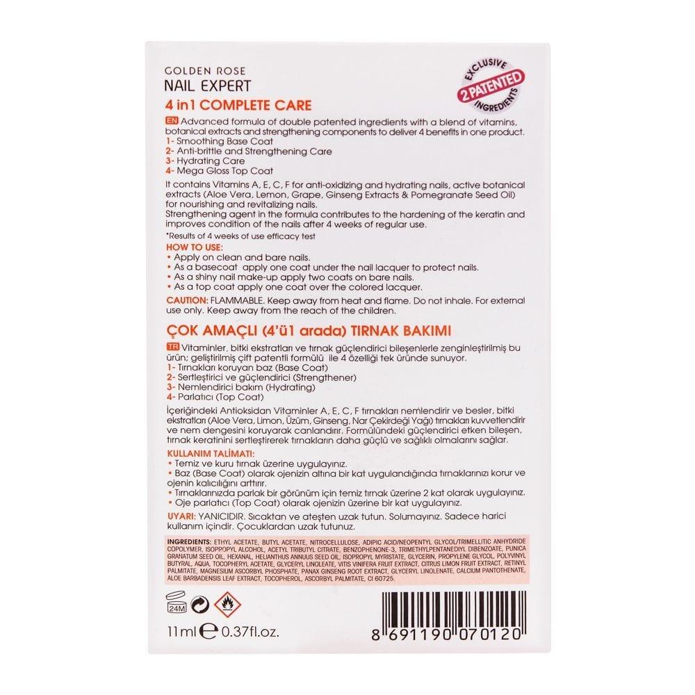Nail Expert 4 in 1 Complete Care - Golden Rose Cosmetics Pakistan.