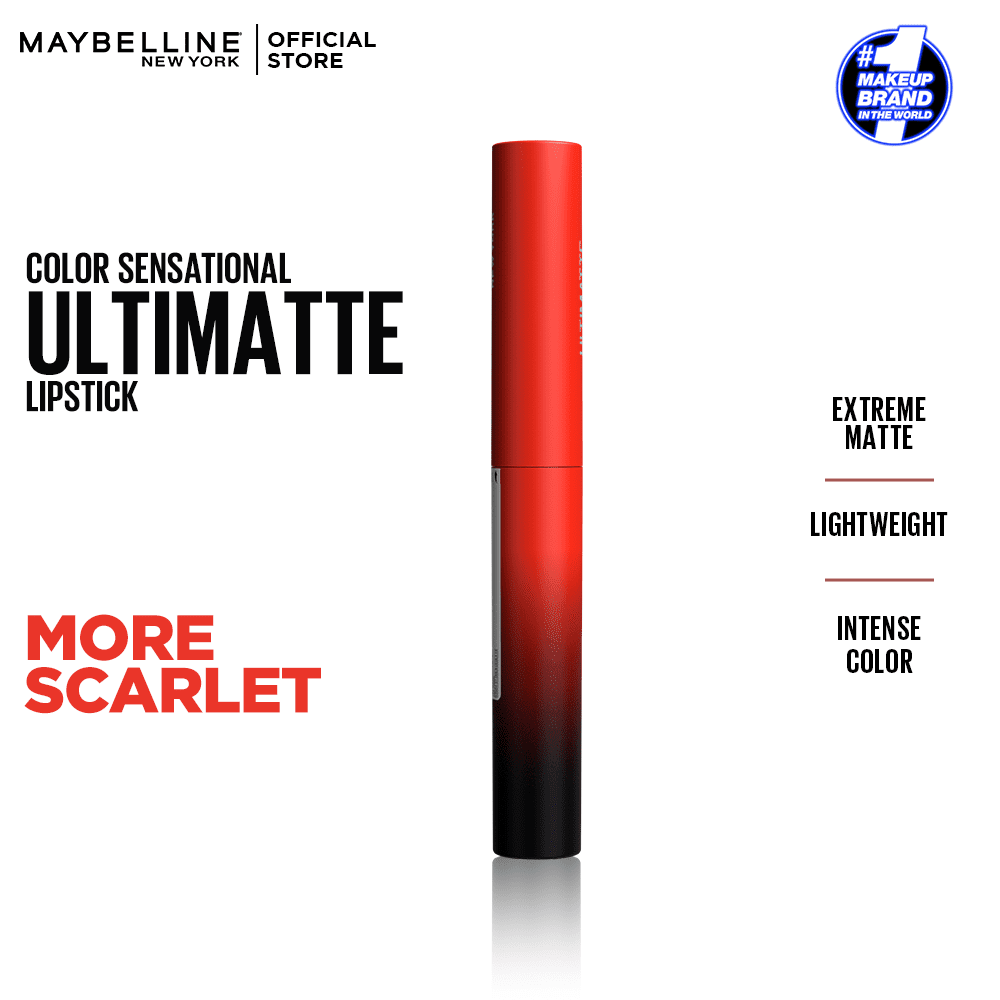 Maybelline New York Color Sensational Ultimatte Slim Lipstick - More Scarlet