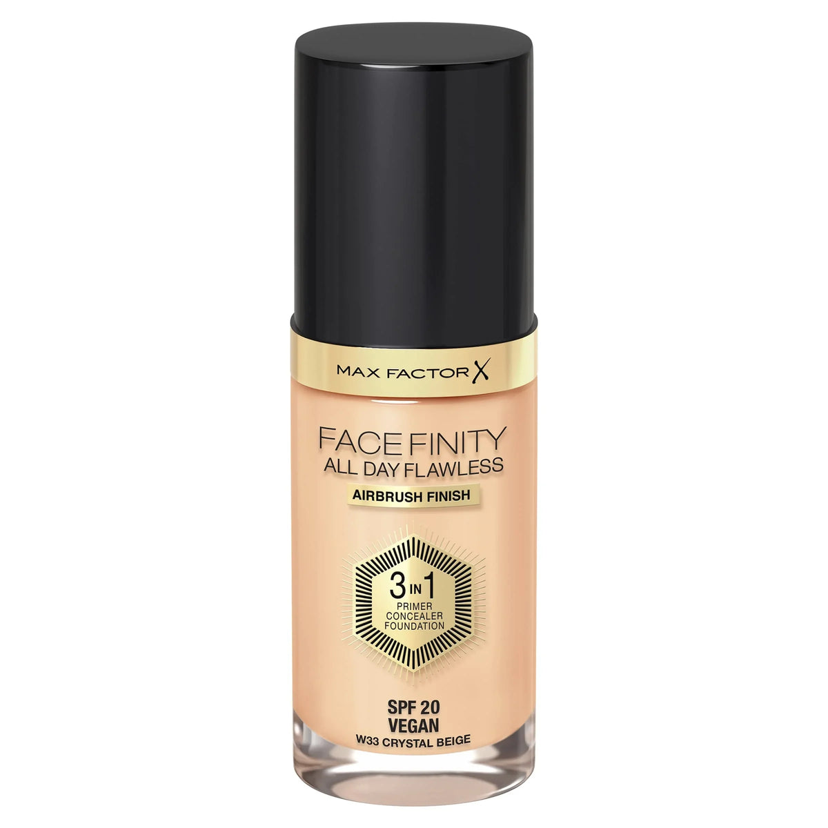 MaxFactor Facefinity All Day Flawless Liquid Foundation 3in1 033 Crystal Beige 30 Ml