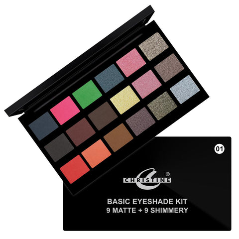 Christine Basic EyeShade Kit 9 Matte + 9 Shimmery - 01