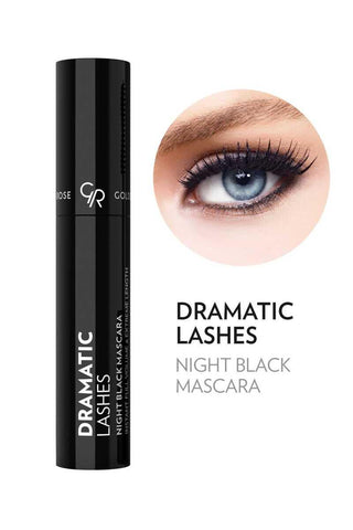 Dramatic Lashes Night Black Mascara (NEW) - Golden Rose Cosmetics Pakistan.
