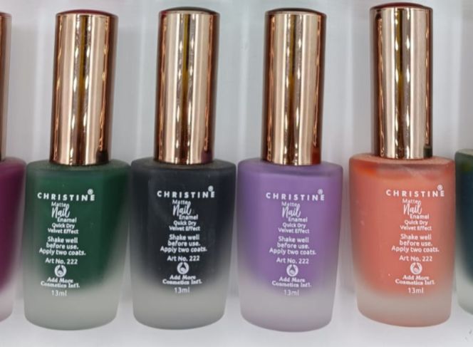 Christine Matte Nail Enamel Pack of 4 Multi Colors (Matte Nail Polishes)