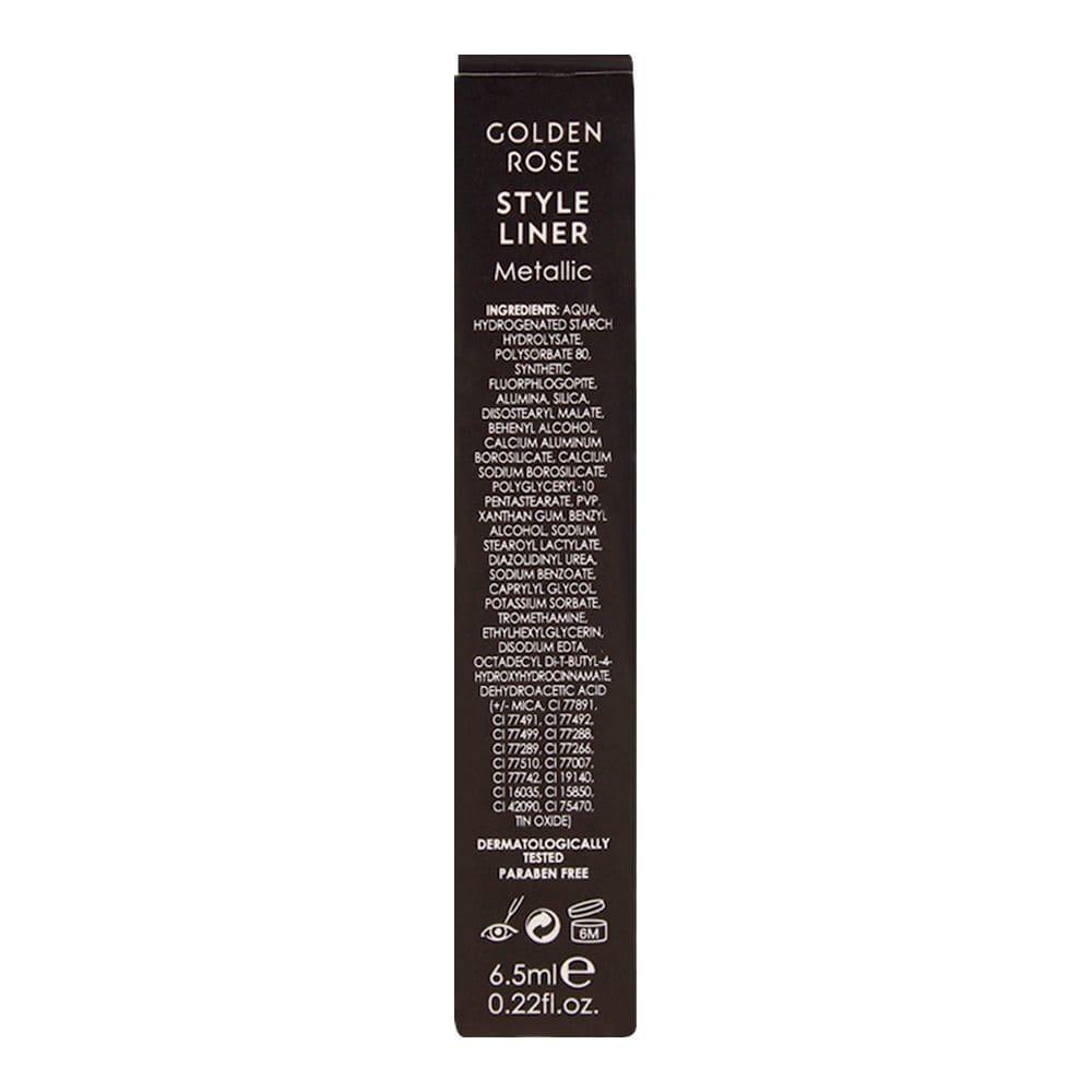 Style Metallic Eyeliner - Golden Rose Cosmetics Pakistan.
